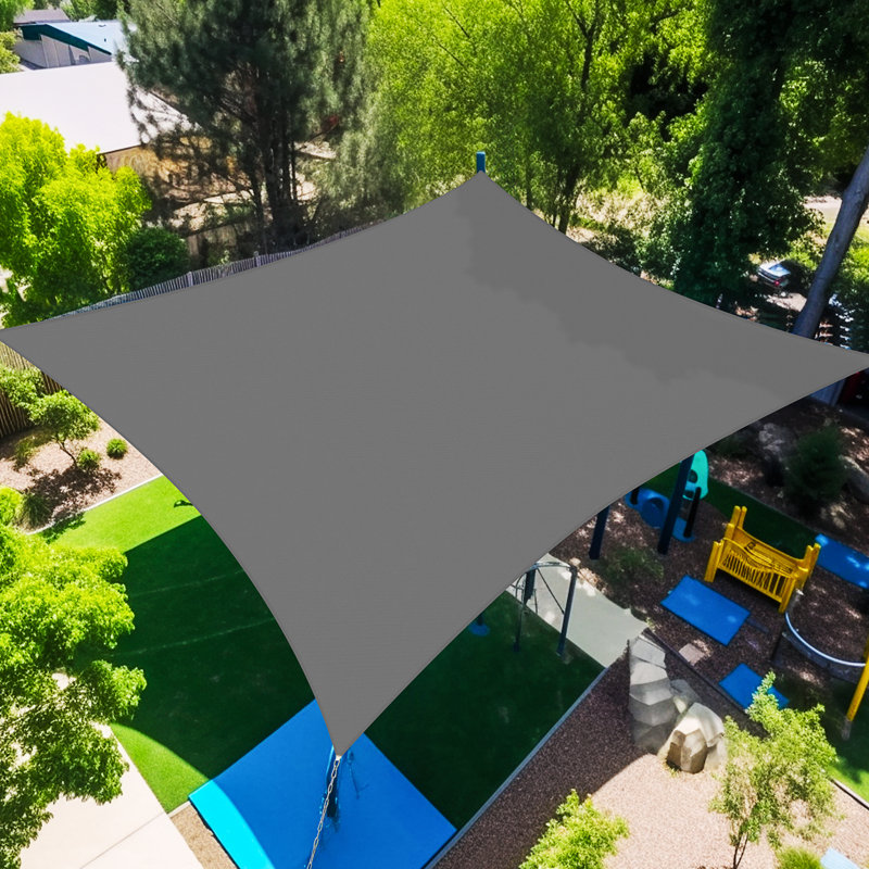 7'x7' Customize Square Sun Shade Sail, Dark Gray