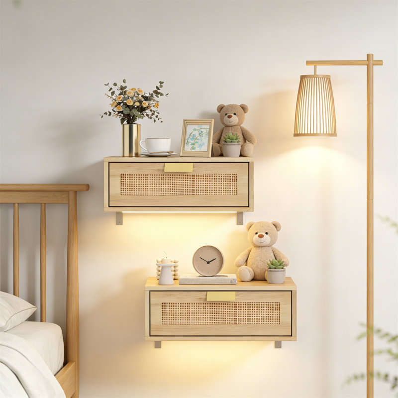 40cm W Manufactured Wood Bedside Table