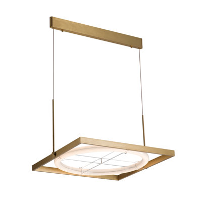 Luminaire suspendu carré à 1 lumière DEL unique