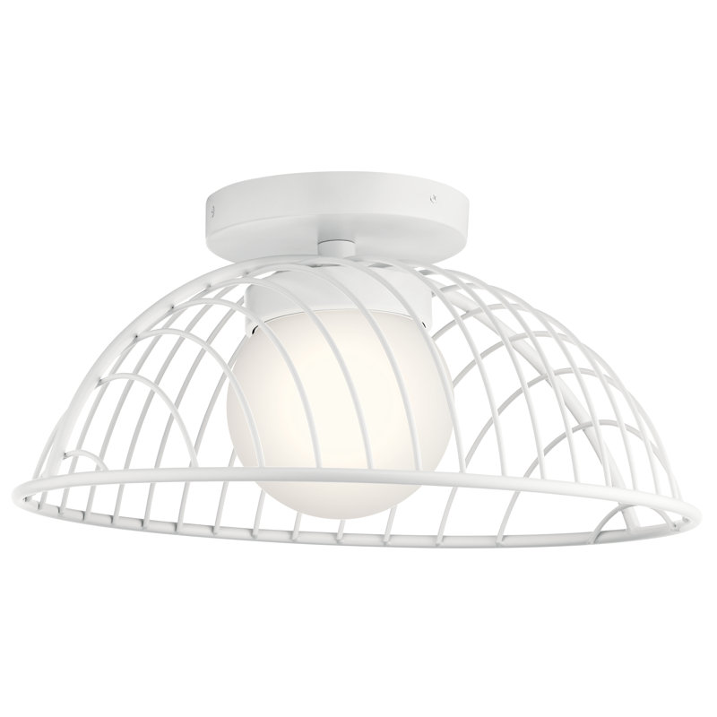 LED Semi Flush Mount, White