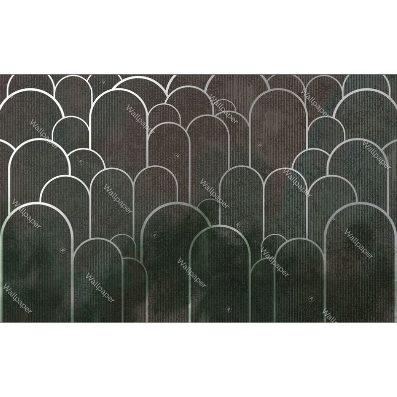 Murale abstraite géométrique 3D noir et beige | Papier peint adhésif Luxury Luxury Architectural | Décoration murale de salon amovible