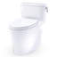 TOTO Aurora One-Piece Elongated 1.28 GPF WASHLET+ and Auto Flush Ready Universal Height Toilet with SS124 SoftClose Seat, Ebony - MS686124CEF#51-431080489-431080491