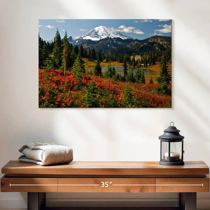 Alvord Mt. Rainier, teintes d'automne, H 16 po x l 24 po