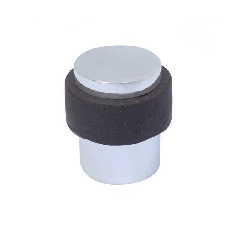 Zinc Floor Fixed Door Stop, Polished Chrome