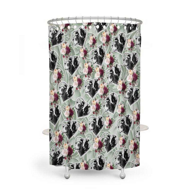 Floral Shower Curtain, 83" H x 70" W