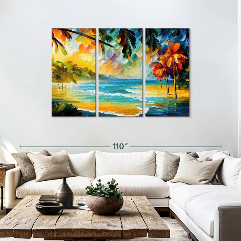 Plage tropicale Gillard II, H 48 po x l 74 po