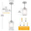 Luminaire suspendu moderne en cristal à 1 lumière à hauteur réglable-499342239