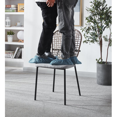 Ensemble de chaises de salle à manger et de café noir et gris NOIR et gris