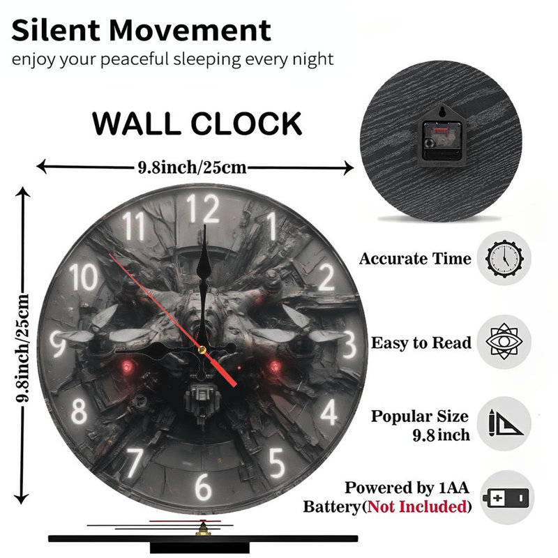 Clock With Sci-Fi Drone