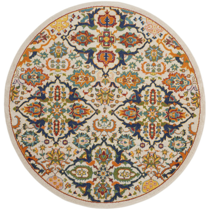 Whitingham Oriental Indoor Rug, Round 4'