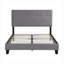 Full Double Size Modern Upholstered Platform Bed, Button Tufted Linen, No Box Spring Required, Classic Grey