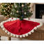 Pom Pom Tree Skirt - 26" Tabletop Size Hand Felted Wool