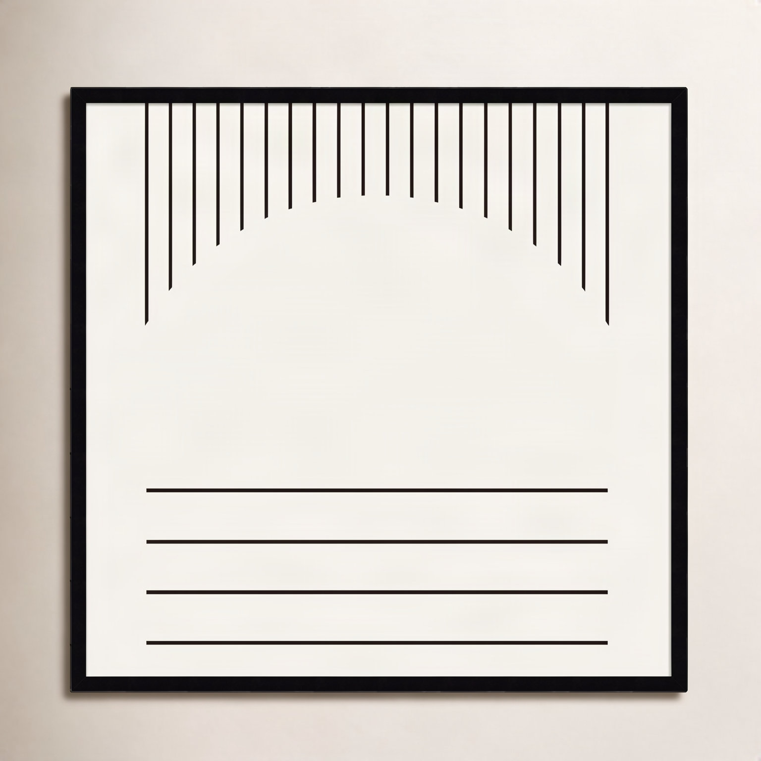 Modern Statement Stripes 2 Print, Black, 33" H x 33" W x 1" D