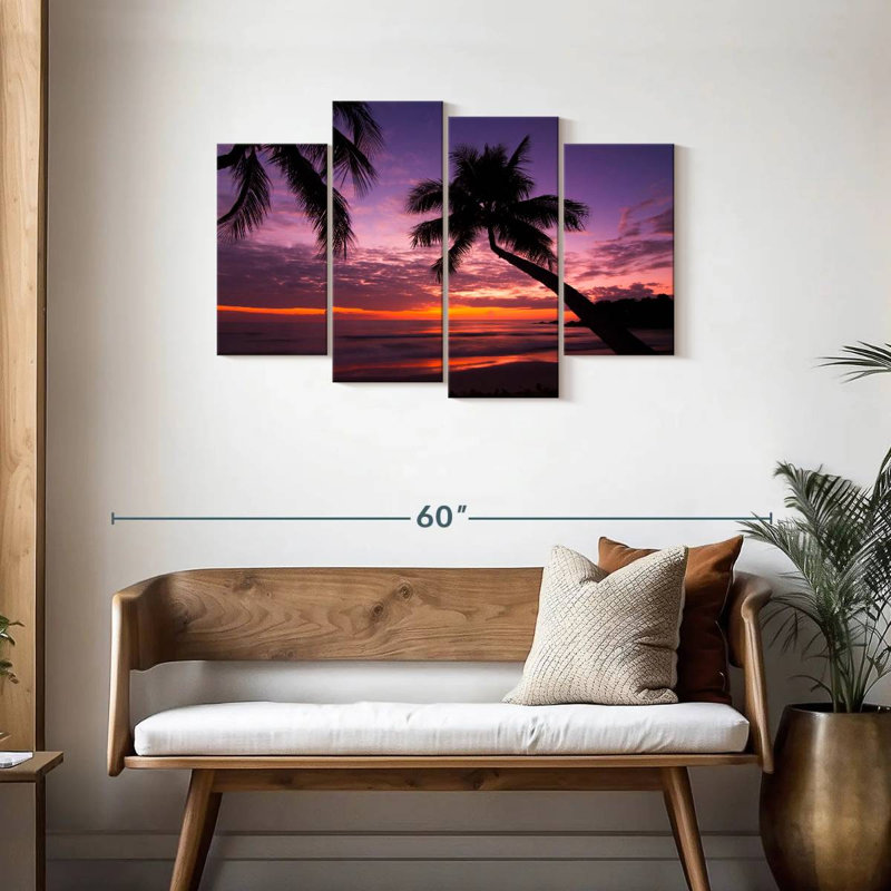 Coucher de soleil Harnek Palm Koh Samui, H 27 po x l 43 po