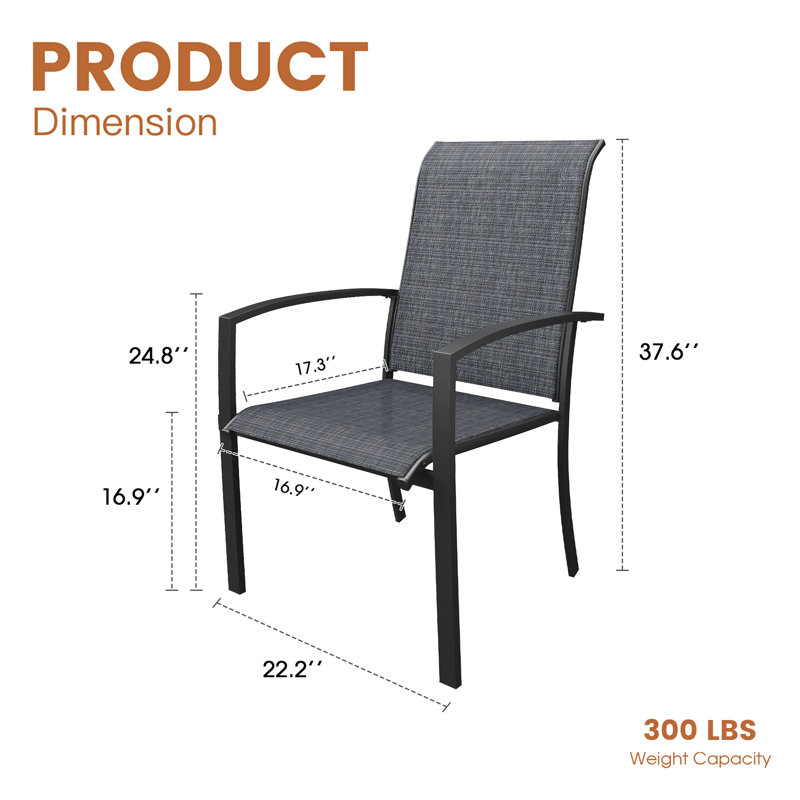 Ensemble de chaises de salle à manger 2 pièces empilables PVC-coated polyester, Noir