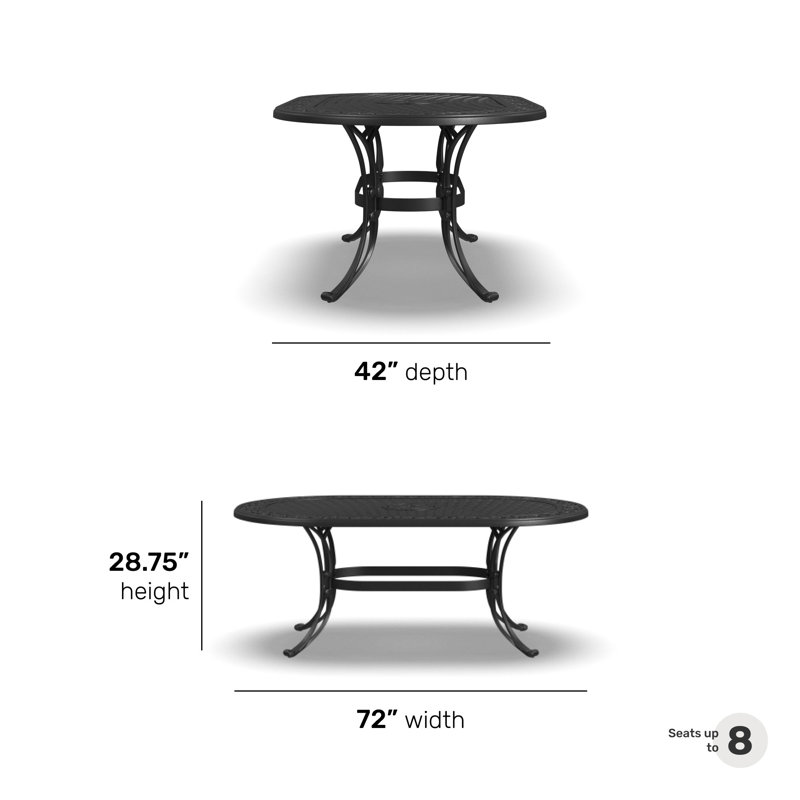 Laurel Foundry Modern Farmhouse Saoirse Metal Outdoor Dining Table ...