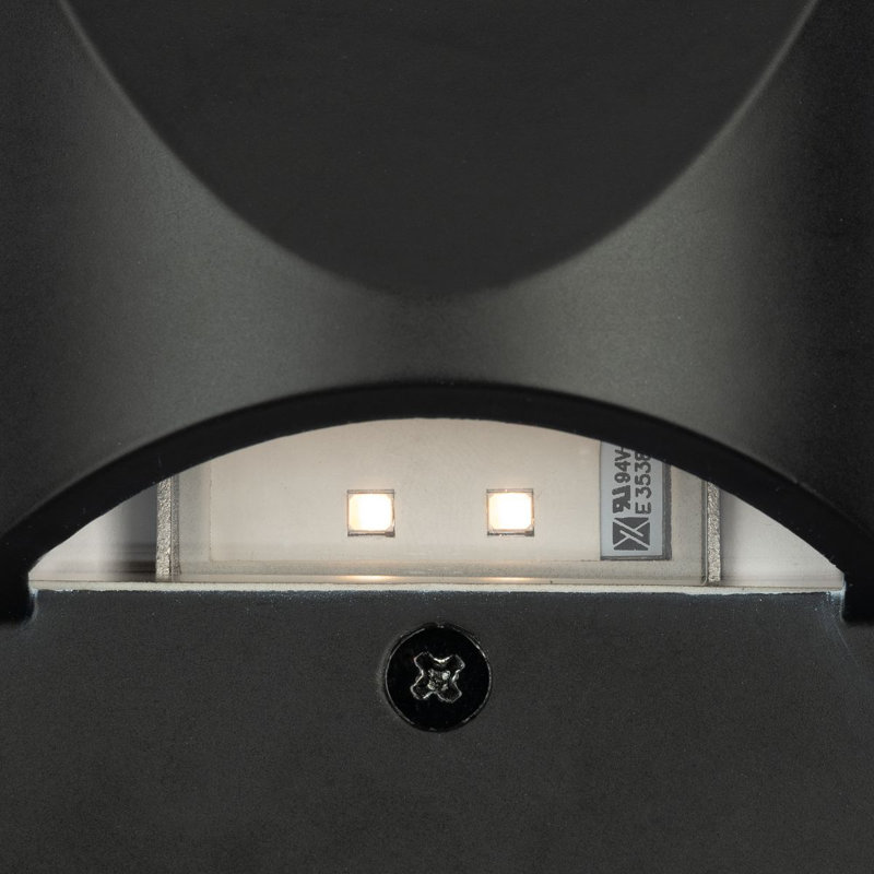 Black Aluminum Dimmable LED Step Light