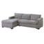 Leah All-In-One Chaise Sectional Sofa, Track Arms, Light Grey Corduroy-117559233