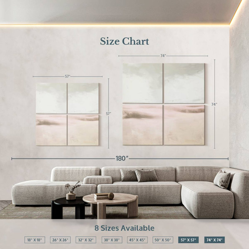 Blush Balance I, 57" H x 57" W