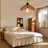 1-Light Rattan Lighting Fixture Handmade-899361886