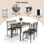  Ensemble de salle à manger de cuisine 5 pièces 17 étages 17 pièces avec plateau en bois pour 4 personnes-1215789696-1215789725