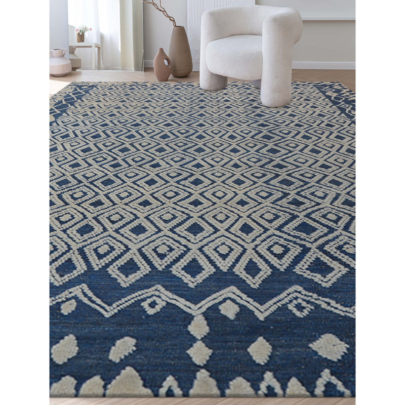 Wool Moroccan Area Rug, Rectangle 8' x 10'