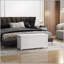 Coffre de rangement spacieux en bois avec 2 charnières de sécurité, idéal pour organiser et désencombrer votre espace de vie-1135939587