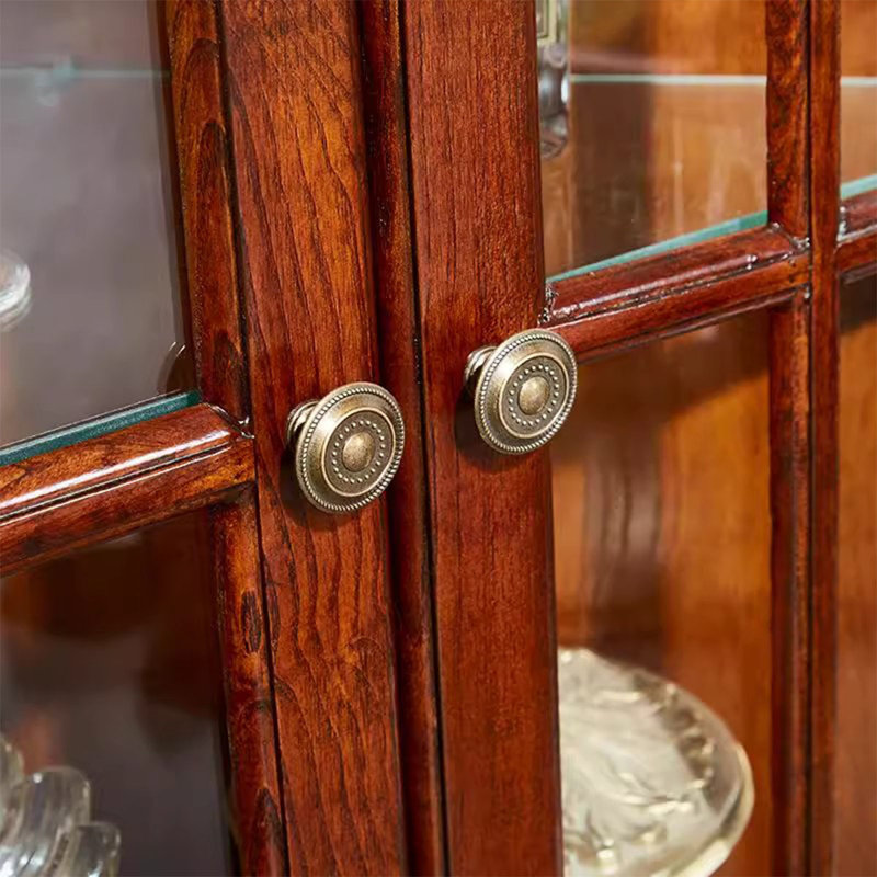 Nut-Brown Solid Wood Corner cabinet