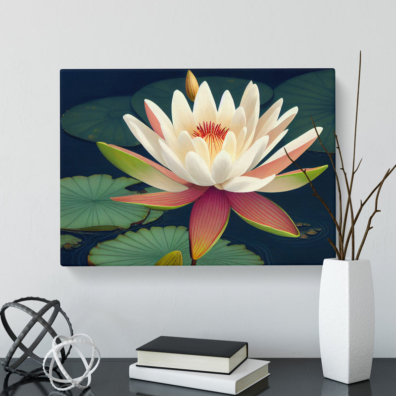 Fantastic Water Lily Flowers - Wrapped Canvas, 35cm H x 50cm W x 3cm D