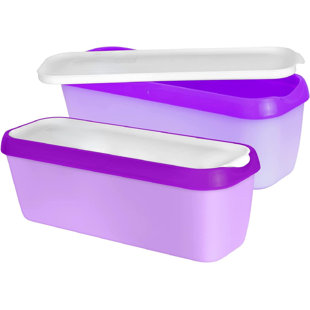 SUMO Ice Cream Containers with Lids for Homemade Ice Cream - Set of 2 Tubs  - 1.5 Quart or 3 Pints per Container, Reusable Ice Cream Containers for