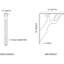 Support en fer forgé Damon (entretoise centrale simple) l 1 1/2 po x P 12 po x H 15 po-30778602-30778604