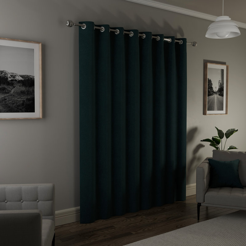 Rodenal Blackout Curtain Pair, Beige, 168cm W x 137cm L