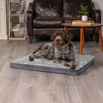 Faux Fur & Suede Deluxe Orthopedic Full Support Mattress Dog Bed