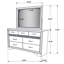 Commode 7 tiroirs avec miroir Annie