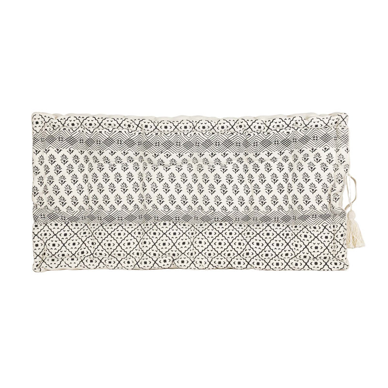 Boho Fringed Cotton Throw Pillow