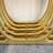 43.3-inch Narrow Console Table with Imitation Marble Top and Gold Metal Frame, Perfect for Modern Living Spaces and Small Areas.