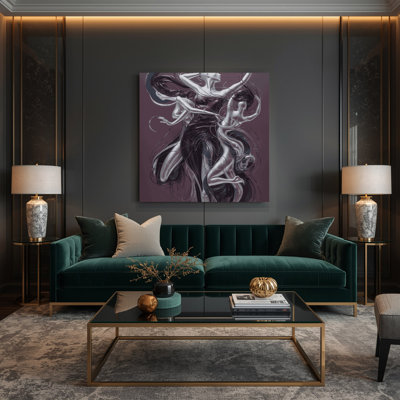 Abstrait art figuratif brun sur toile 98