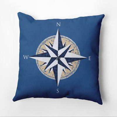 Nautical Nights Geometric Outdoor Reversible Throw Pillow