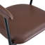 Ensemble de 4 chaises en cuir de polyuréthane brun avec pieds en métal - Chaises de salle à manger minimalistes modernes avec dossier-885171290-885171291