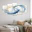 «Unity Subtle Gold Watercolor I», art mural abstrait sur toile, 5 pièces-2122273891