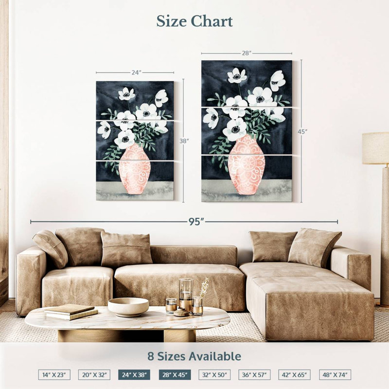 Harnek Nighttime Anemones I, H 38 po x l 24 po