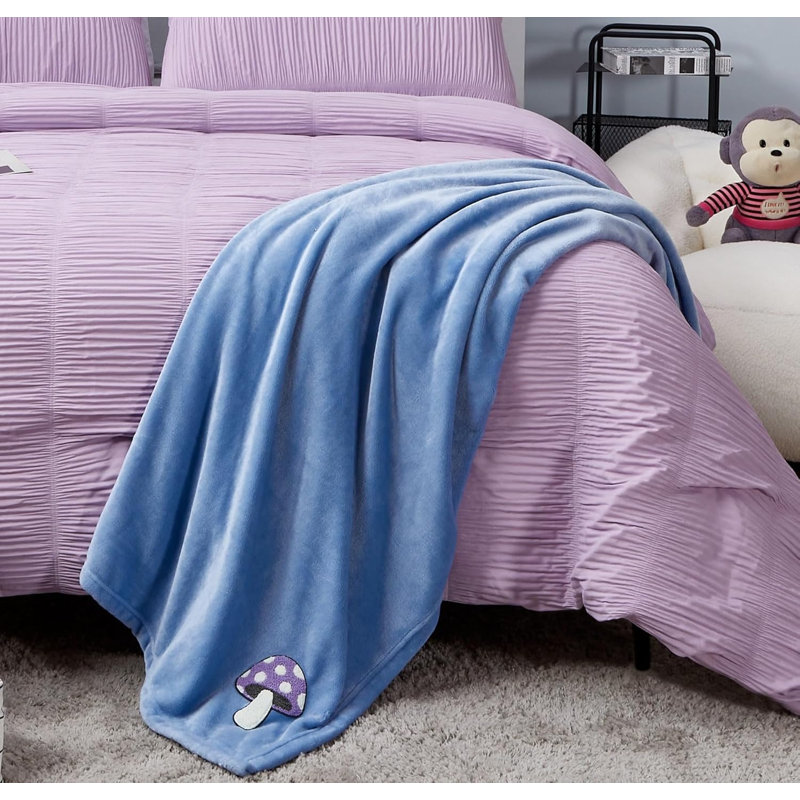 Jeté en peluche doux Aeropostale, Bleu