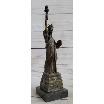 Original Vienna Bronze Sculpture Of Liberty New York Landmark Statue Home Decor