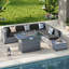 Cawanna 7 Piece Outdoor Rattan Seating Group with Cushions-1126167541-1082271949