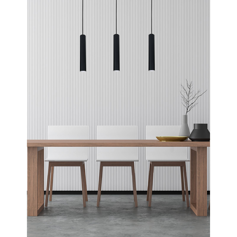 Svala - Light Matte Black Cylinder Pendant, 3