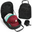Étui rigide pour casques de baseball, étui de transport pour transporteur avec bandoulière réglable, étui pour 6 casquettes de baseball - parfait pour les voyages (noir)