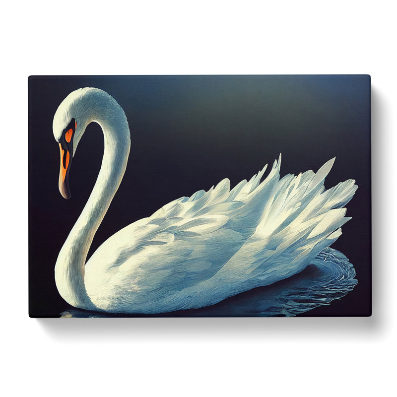 Appealing Swan - Wrapped Canvas, 40cm H x 60cm W x 3cm D