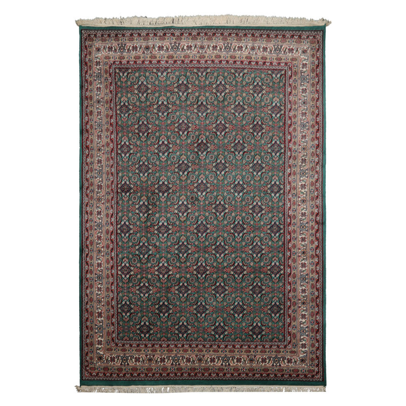 Tapis traditionnel en laine noué à la main 6 x 9 po Herati