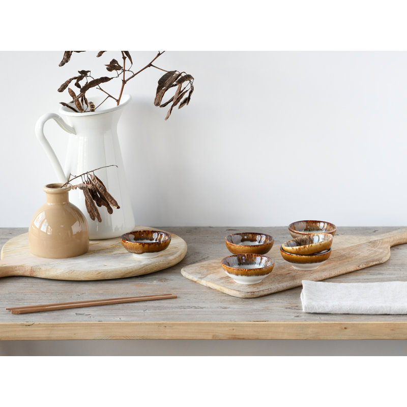 Cascade Blue Soy Bowl, Brown/Cream