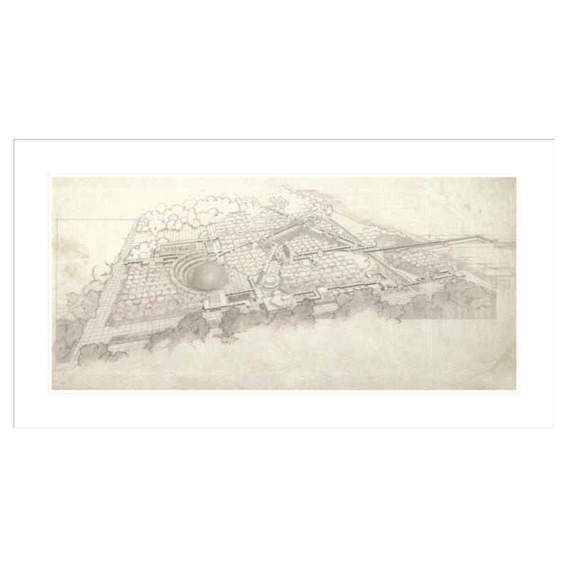 Plan directeur du Florida Southern College. «Lakeland Florida» par Frank Lloyd Wright - impression giclée encadrée